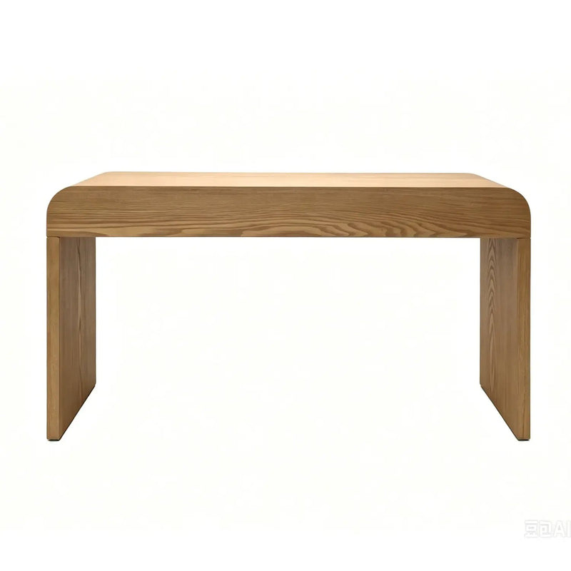 Walnut Curved Design 3-Drawer Long Console Table by HouseOfZazla