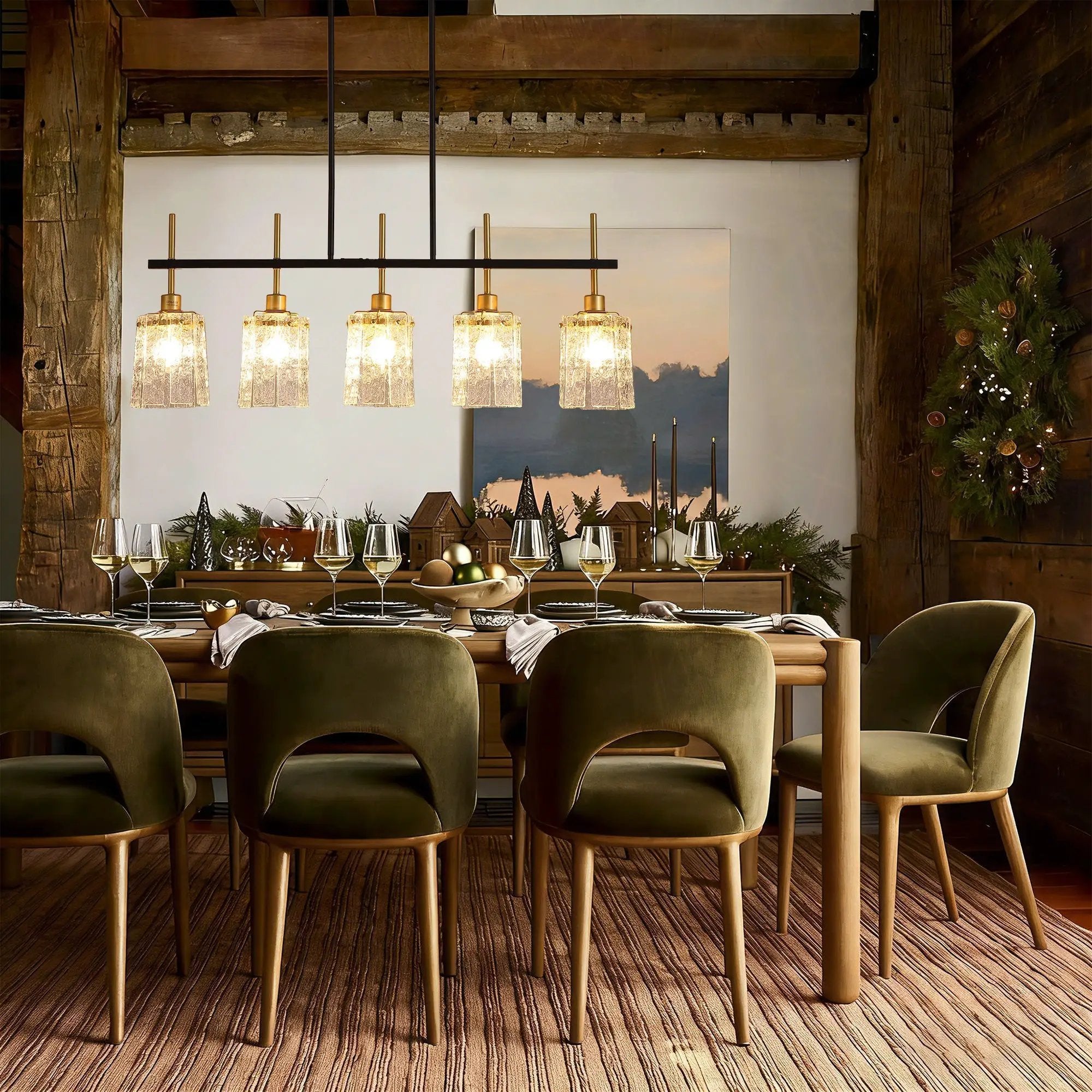 Modern Farmhouse 5-Light Dining Room Chandelier by HouseOfZazla