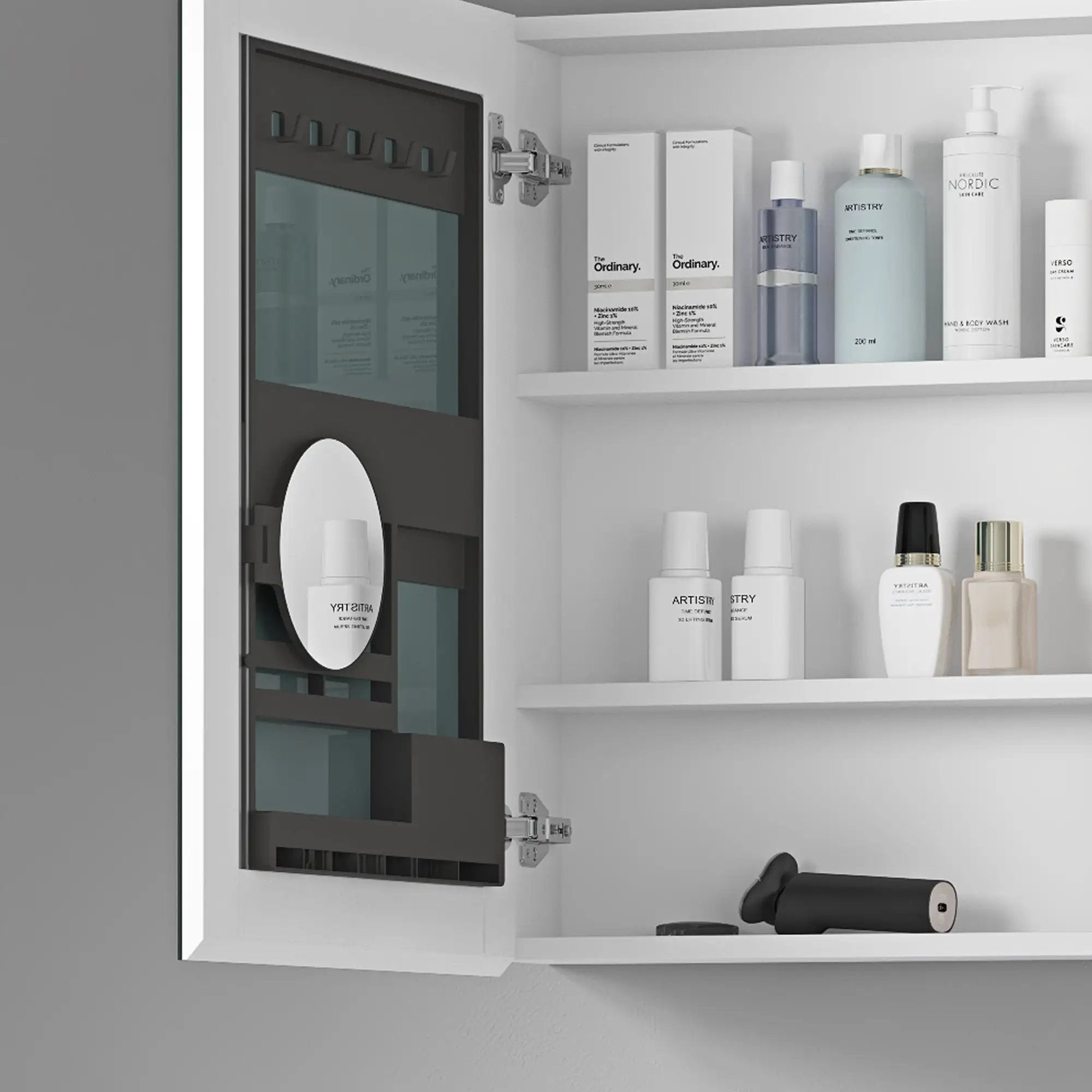 36'' W x 26'' H Surface Frameless Mirror Medicine Cabinet by HouseOfZazla