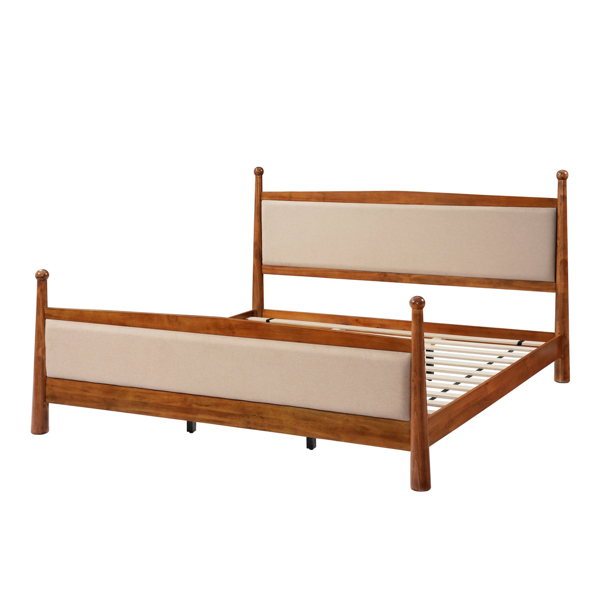 King Size Upholstered Platform Bed Frame, photo 6 of 10