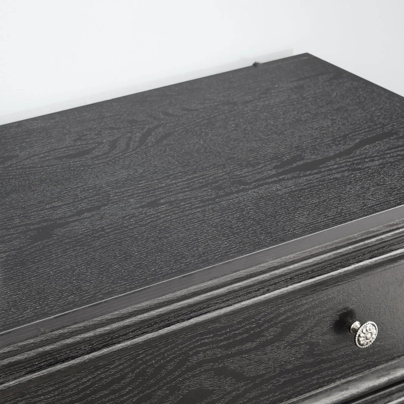 Modern 5-Drawer Black Dresser for Living Room Storage by HouseOfZazla