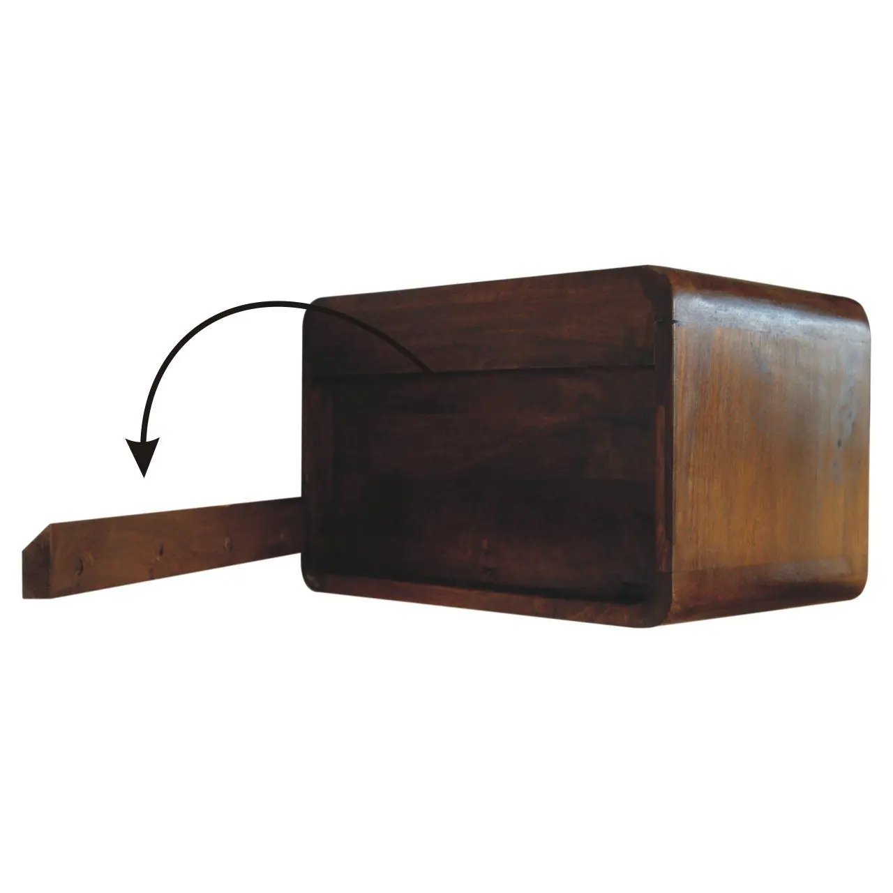 Wall Mounted Open Woven Bedside Table - Chestnut by HouseOfZazla