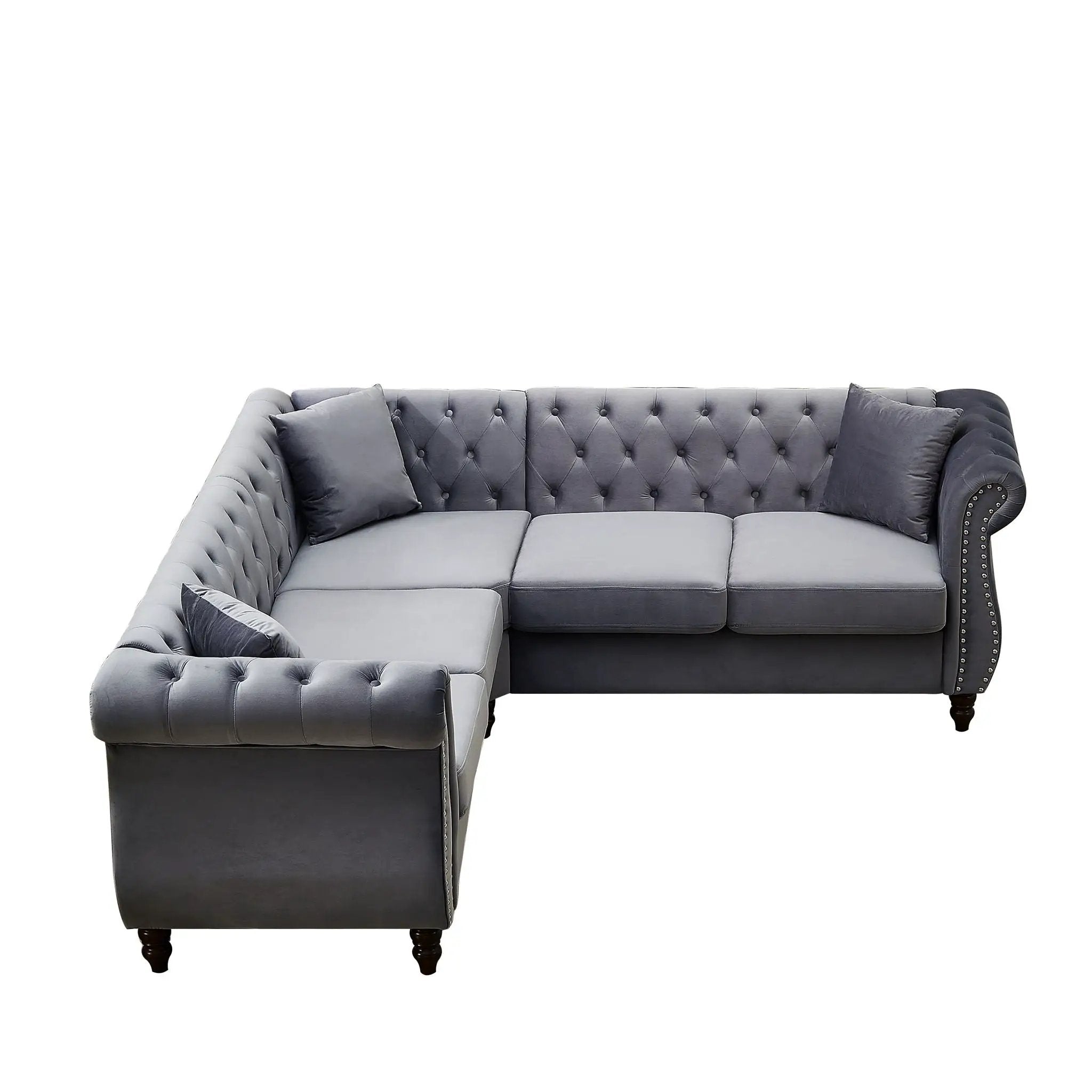 Streamline Modern L-Shaped Corner Sofa by HouseOfZazla