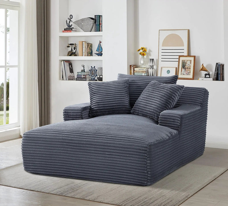 Cloudline - Oversized Chaise Lounge, Modern Comfy Couch With Full Foam Cushioning, Cozy Sleeper Sofabed by HouseOfZazla