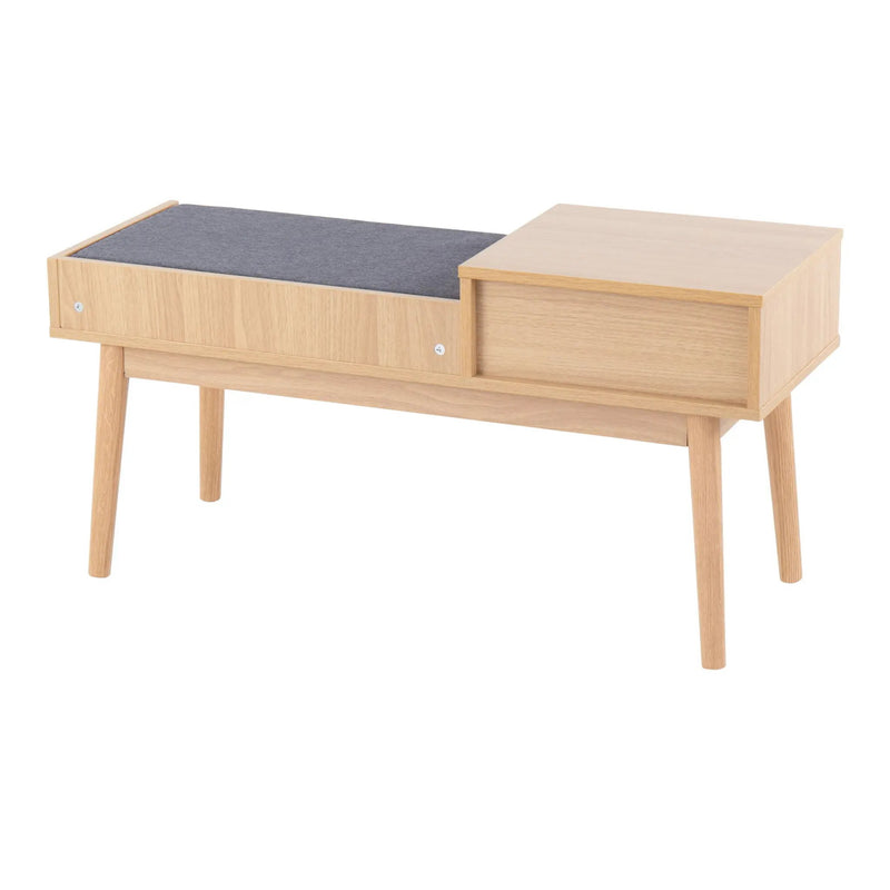 Telephone Contemporary Bench With Pull Out Drawer by Unique Piece Furniture
