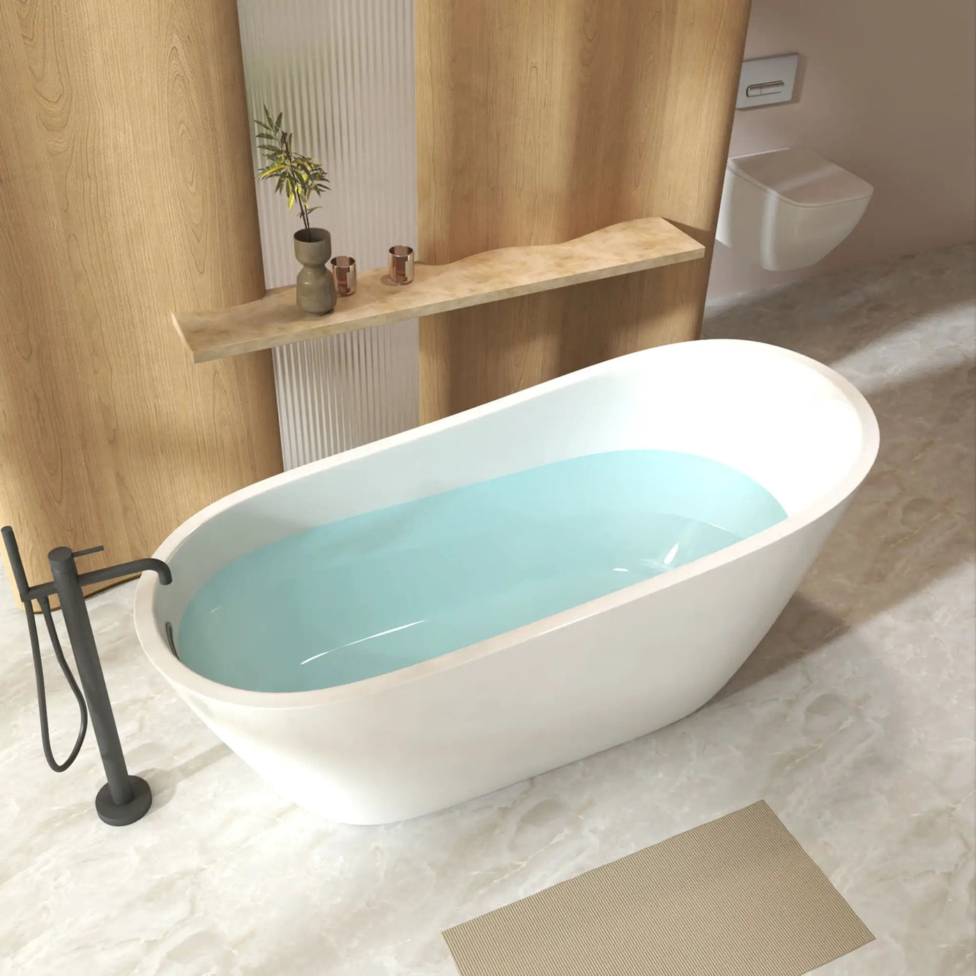Special-Shaped Freestanding Slipper Bathtub, Overflow & Pop Up Drain by HouseOfZazla