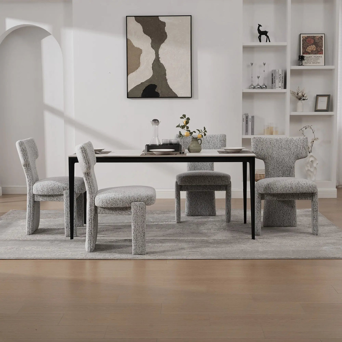 Armless Curved Back Accent Chairs by HouseOfZazla