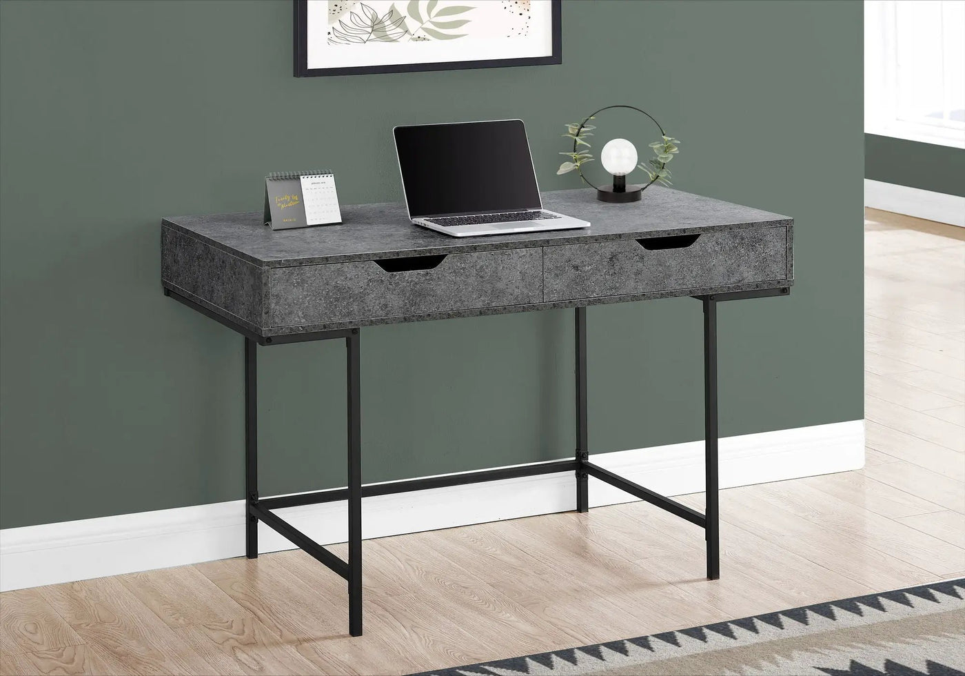 Computer Desk For Home Office, Laptop, Storage Drawers, Contemporary & Modern by HouseOfZazla