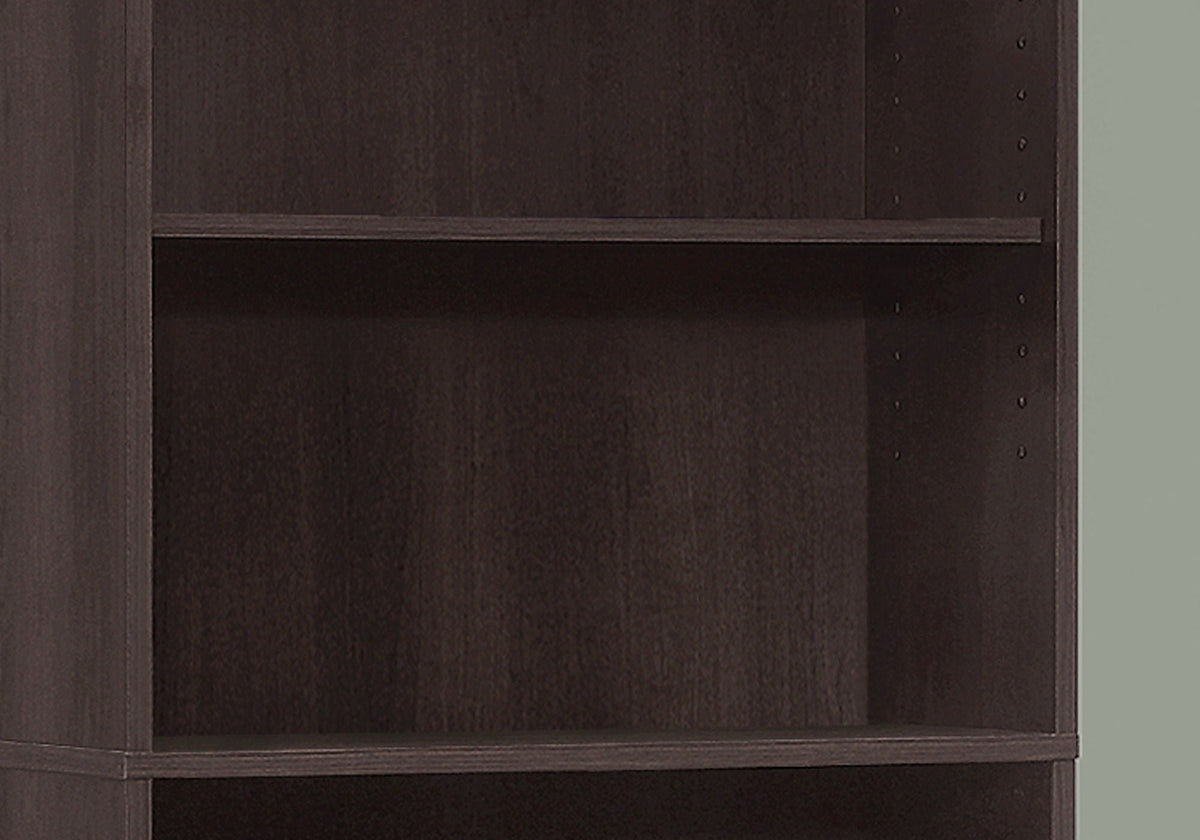 6-Tier Transitional Bookshelf with Adjustable Shelves - White, Dark Gray, Light Brown, Dark Brown, photo 11 of 16