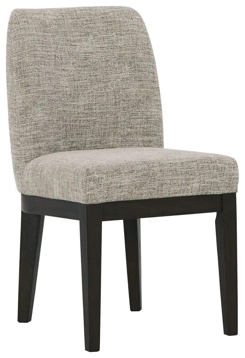 Burkhaus - Dining UPH Side Chair (Set of 2) - Beige / Dark Brown by Unique Piece Furniture