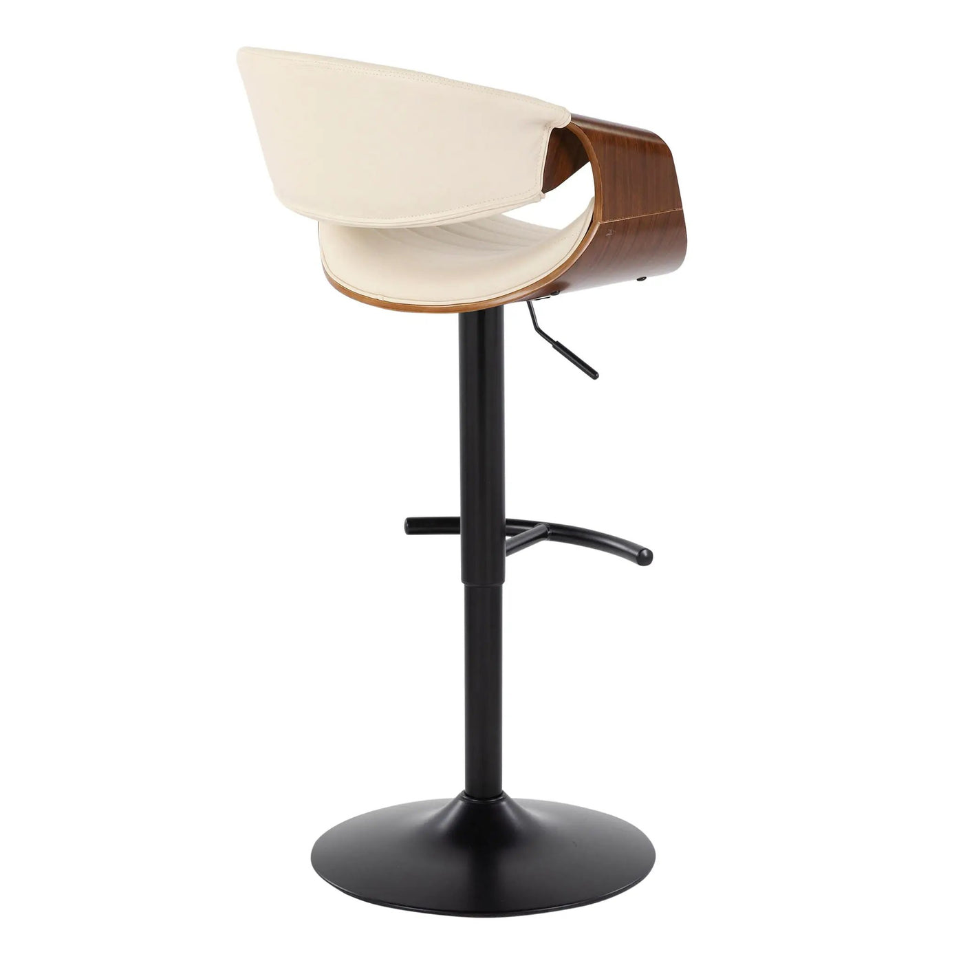 Symphony - Mid Century Modern Adjustable Barstool With Swivel With Rounded T Footrest (Set of 2) by HouseOfZazla