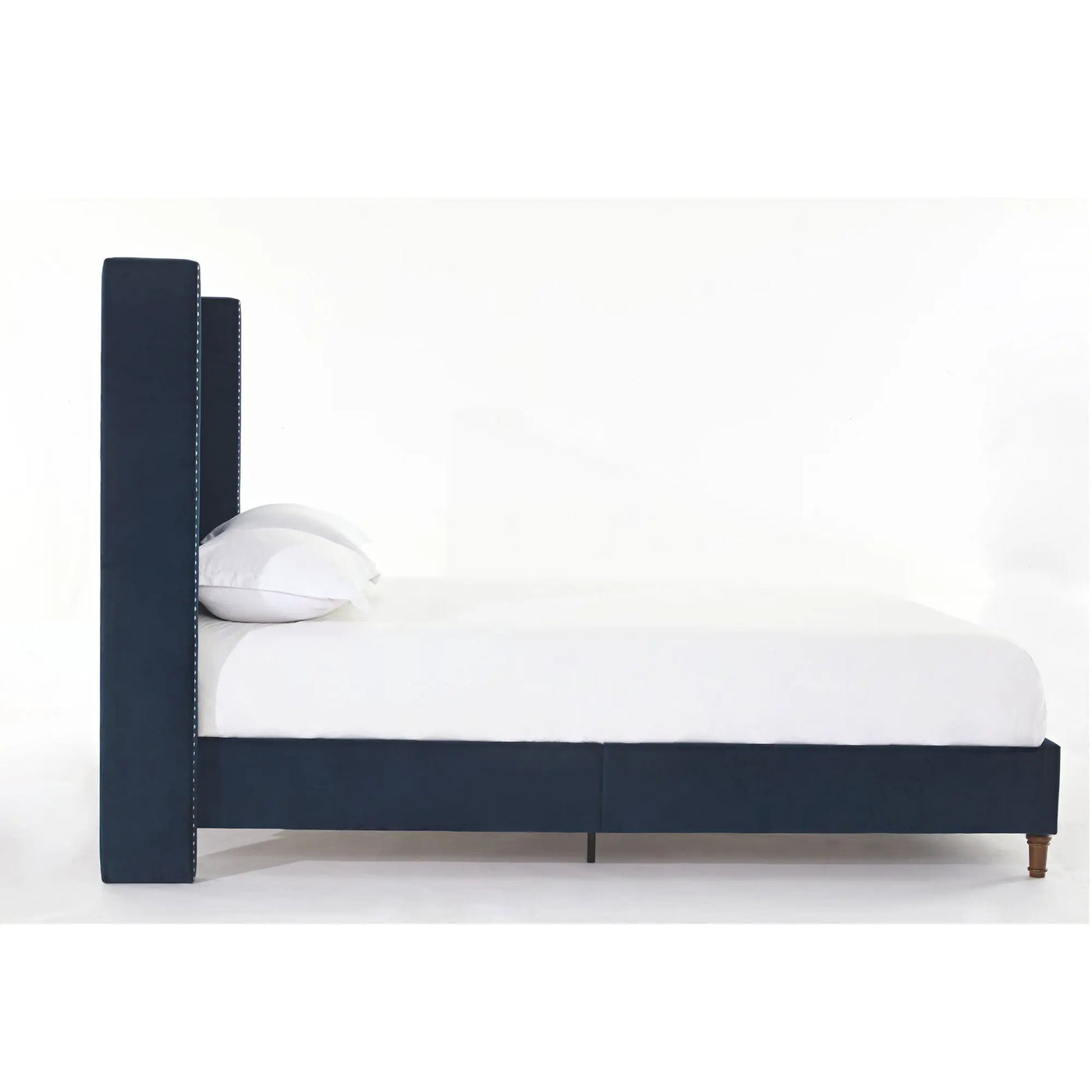 Peyton - Upholstered Bed With 54" High Headboard, Traditional Hand Buttoned Tufting by HouseOfZazla