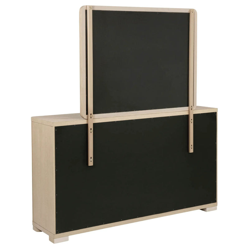 Ladera 6-drawer Bedroom Dresser and Mirror Light Elm by Unique Piece Furniture