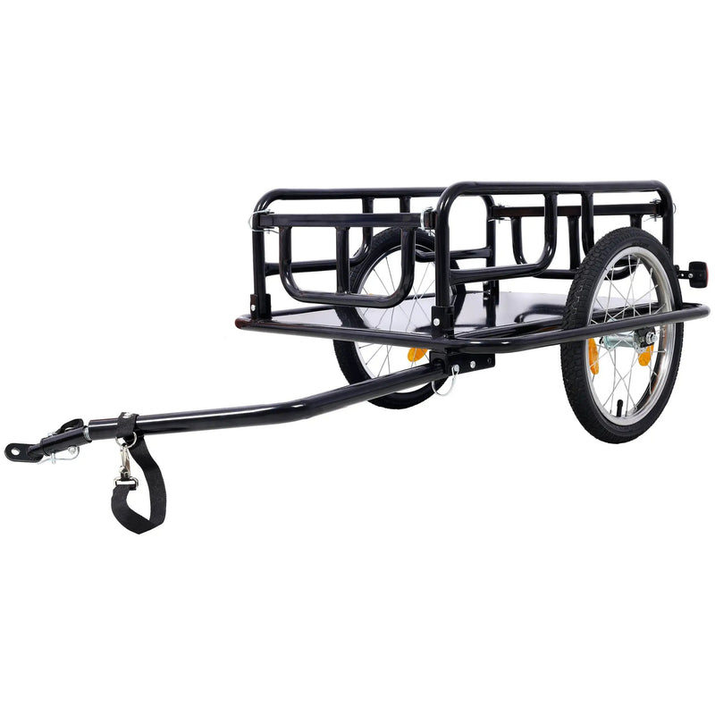 Foldable Bike Cargo Trailer with Universal Bike Hitch by HouseOfZazla