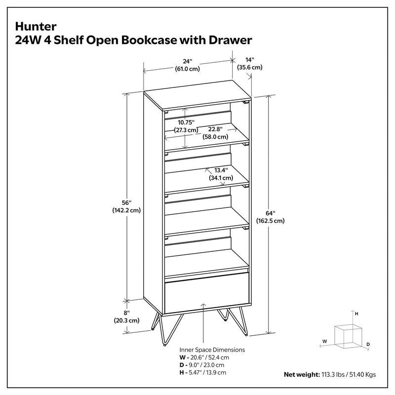 Hunter - Tall Bookcase - Natural by Unique Piece Furniture