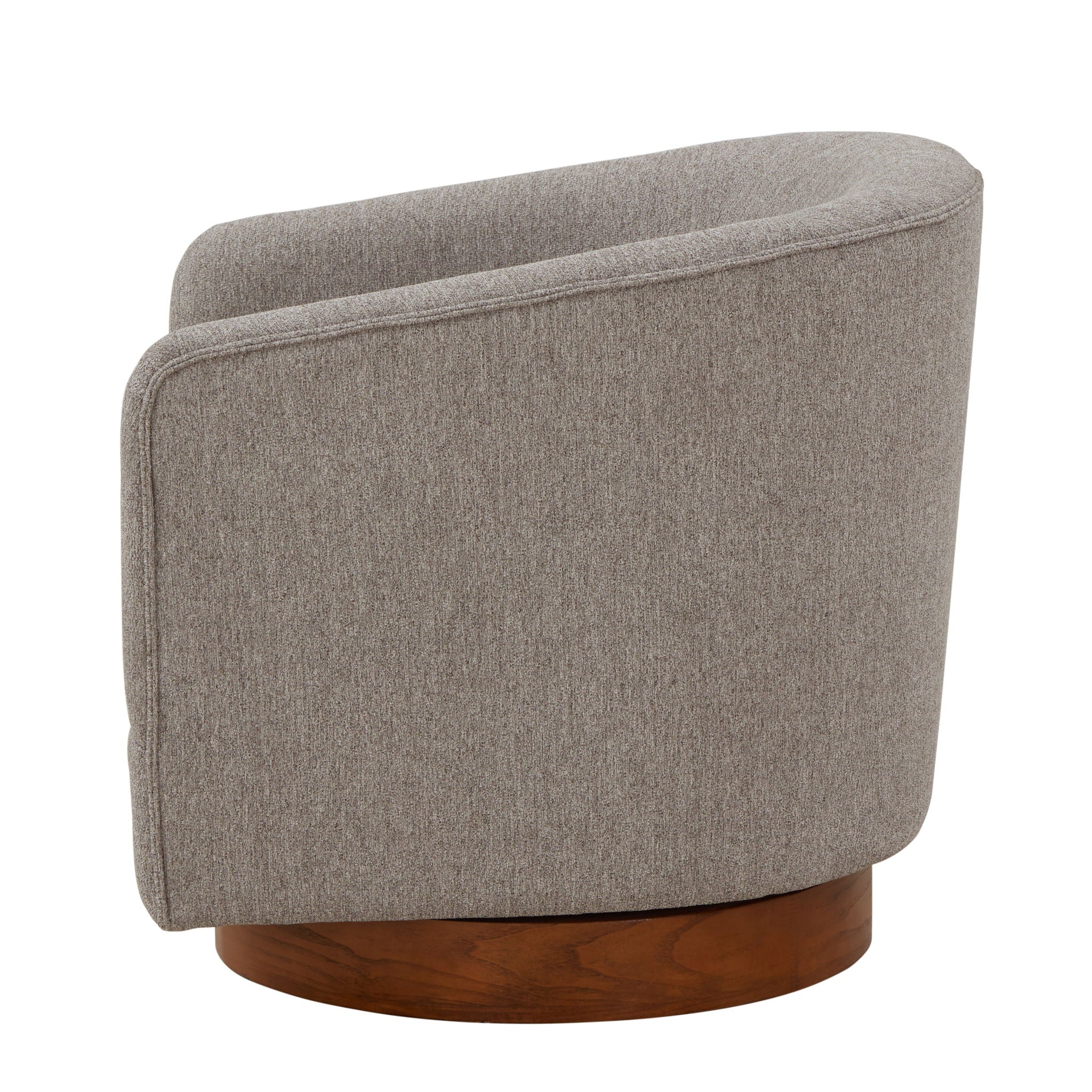 Miramar - Swivel Barrel Chair With Wooden Base by HouseOfZazla