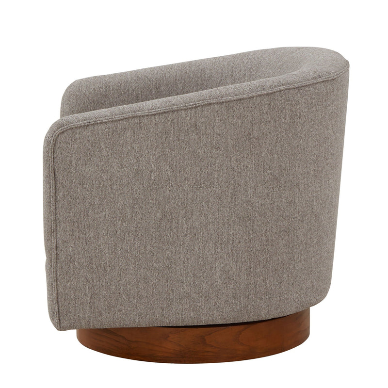 Miramar - Swivel Barrel Chair With Wooden Base by HouseOfZazla