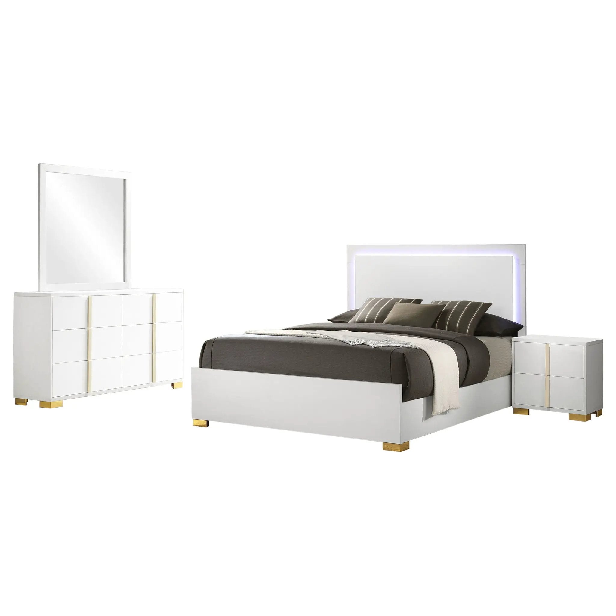Marceline 4-piece Full Bedroom Set White by Unique Piece Furniture