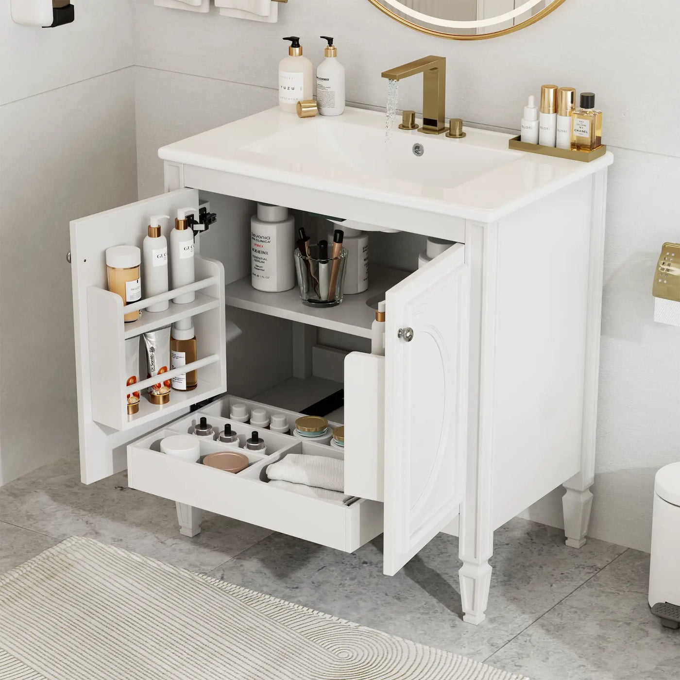 Bathroom Vanity With Sink With 2 Doors And Adjustable Shelf by HouseOfZazla