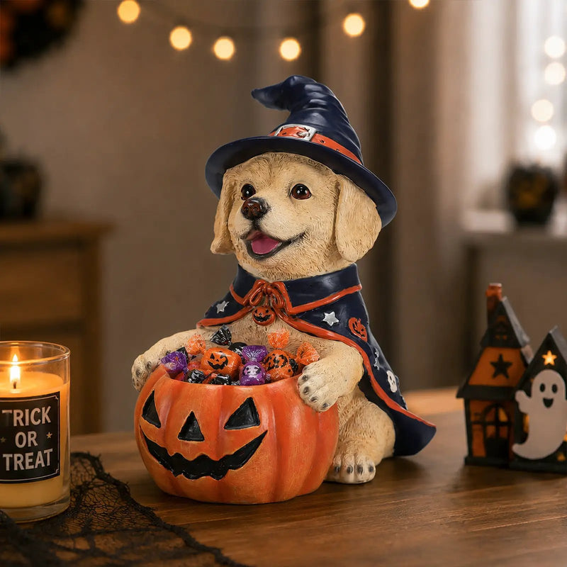 Halloween Labrador Retriever Witch Puppy Figurine by HouseOfZazla