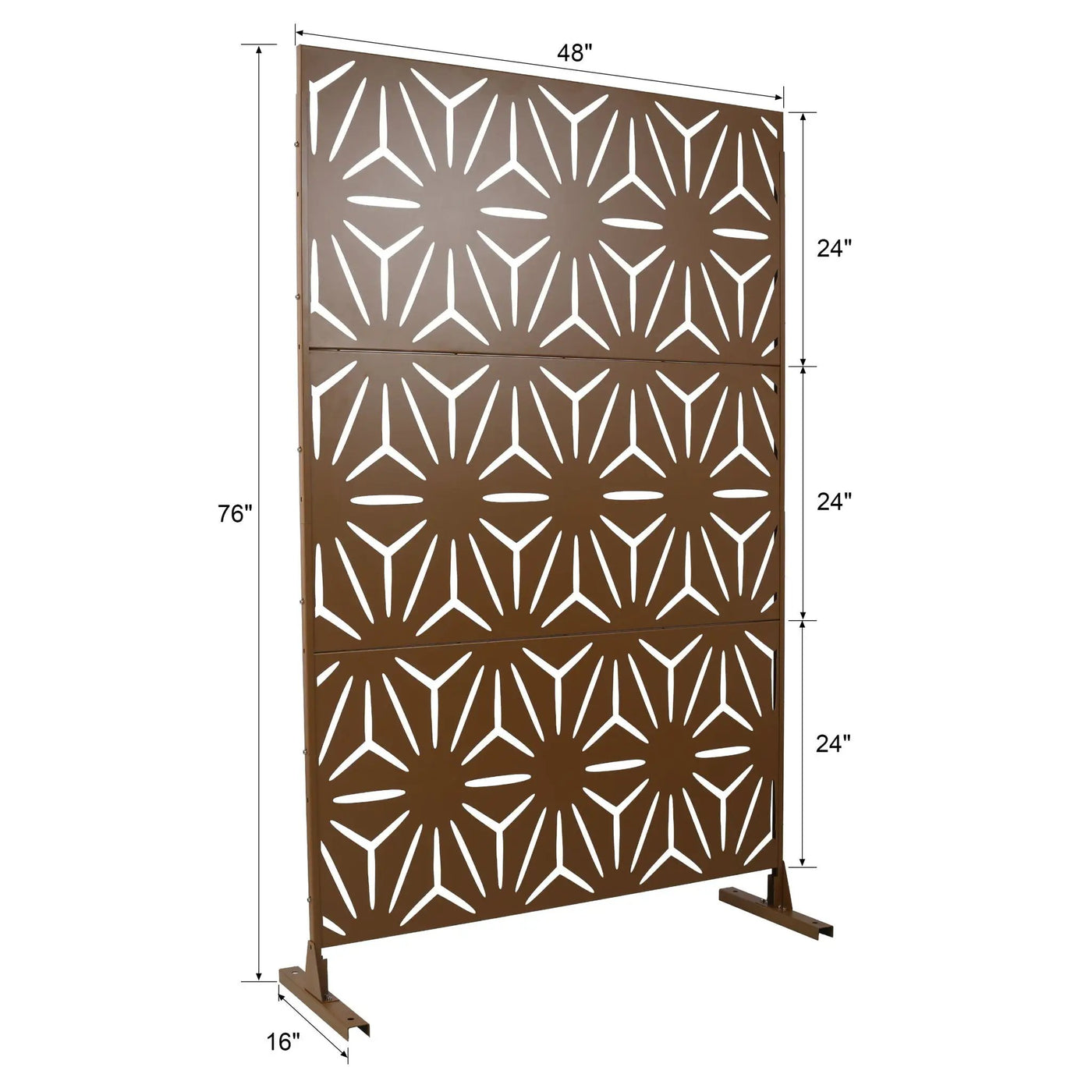 Outdoor & Indoor Metal Privacy Screen, Freestanding Decorative Panels by HouseOfZazla