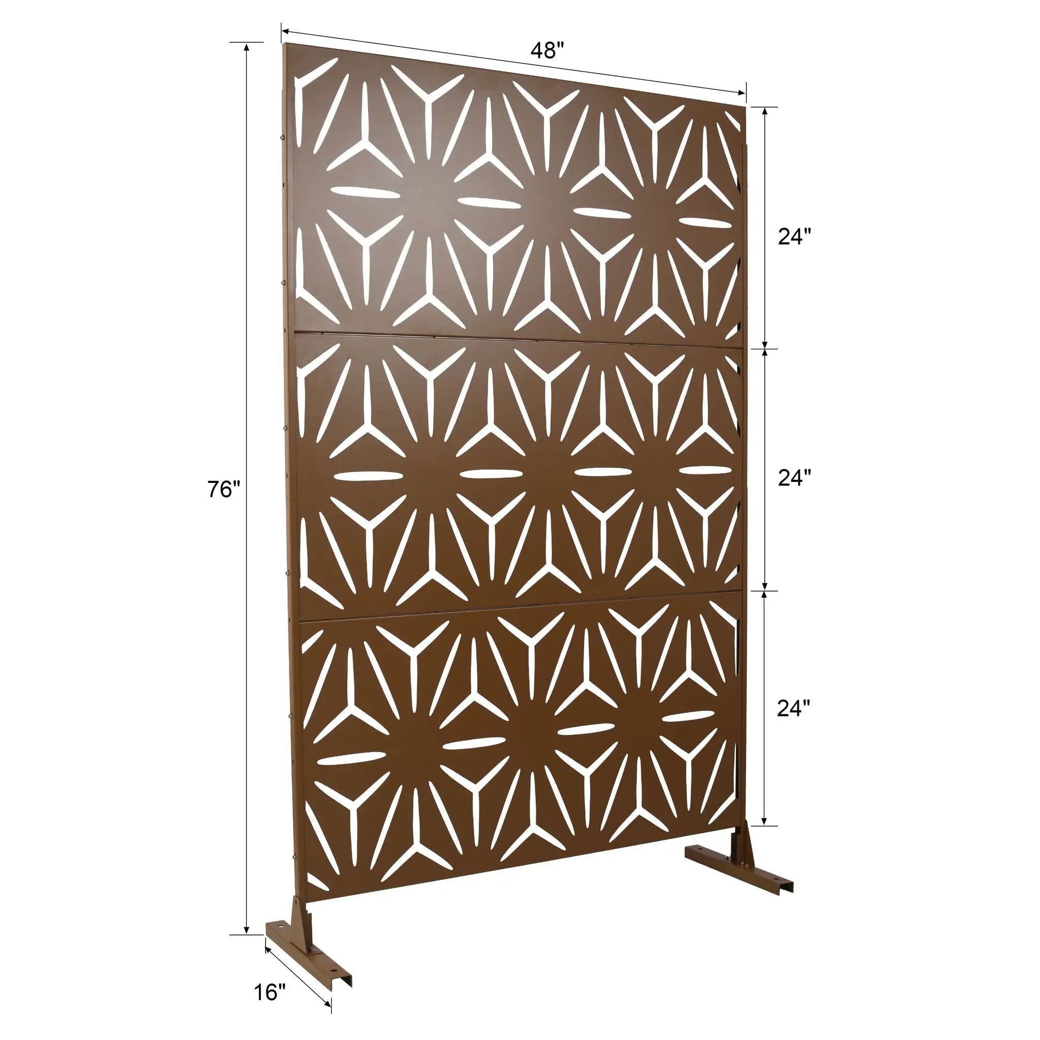 Outdoor & Indoor Metal Privacy Screen, Freestanding Decorative Panels by HouseOfZazla