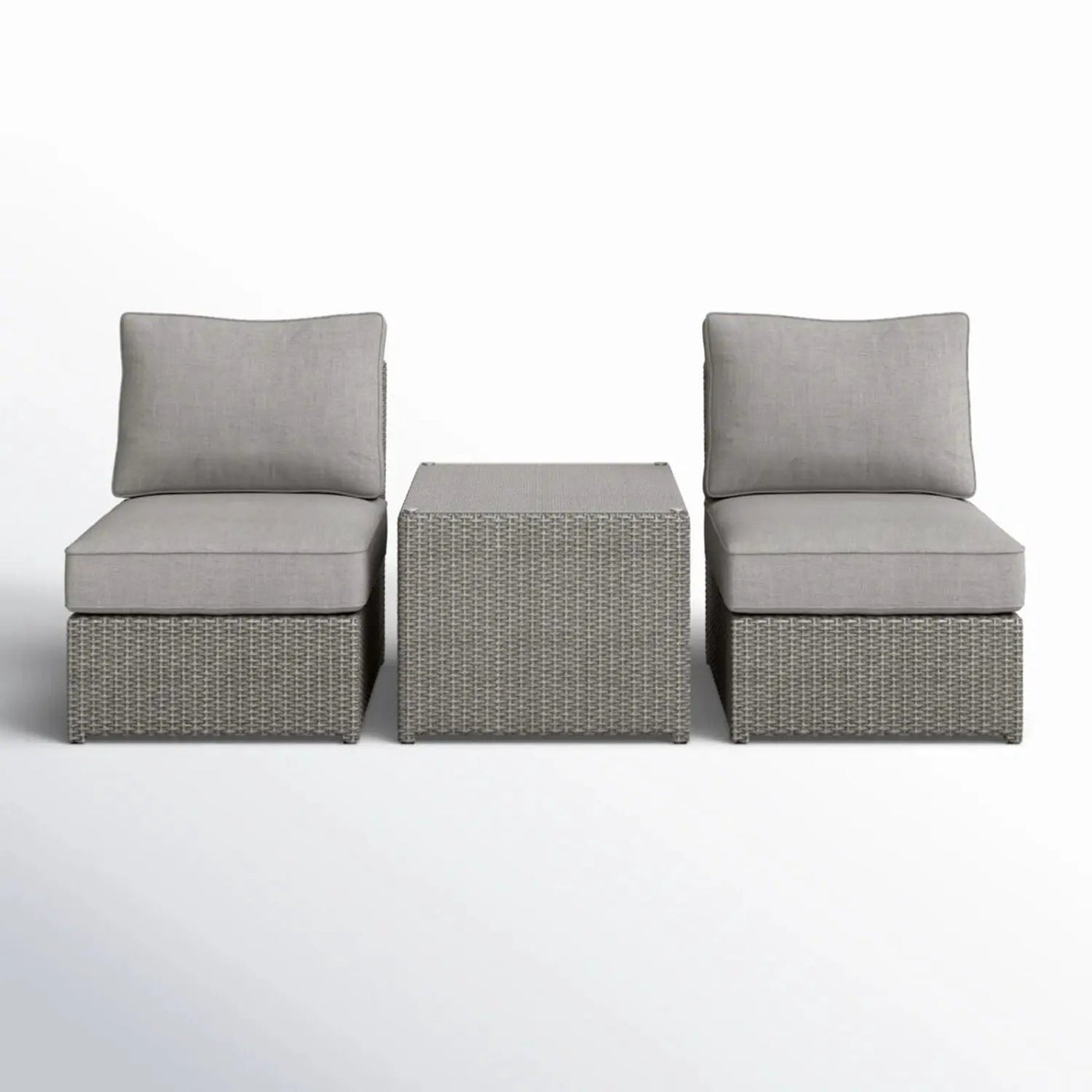 Modern Wicker Outdoor Seating Set With Cushions by Unique Piece Furniture