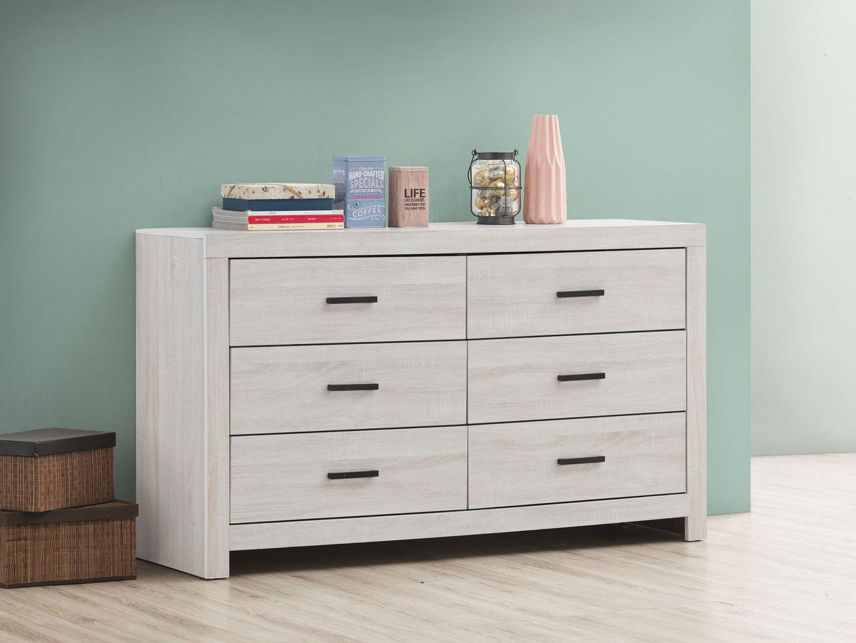 Brantford 6-drawer Dresser Coastal White, photo 3 of 7
