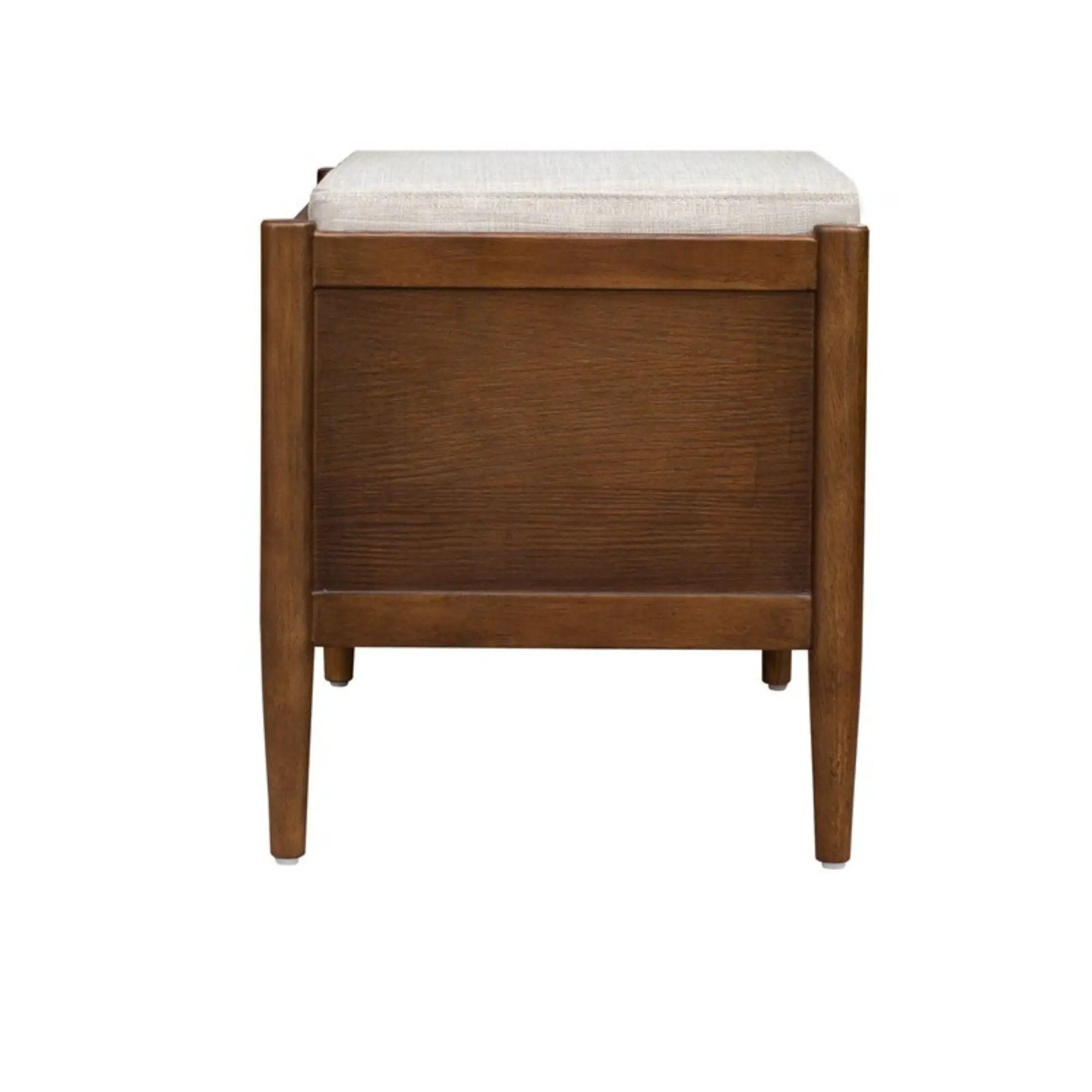 Accent Bench With Storage, Upholstered Cushion - Walnut Brown by HouseOfZazla
