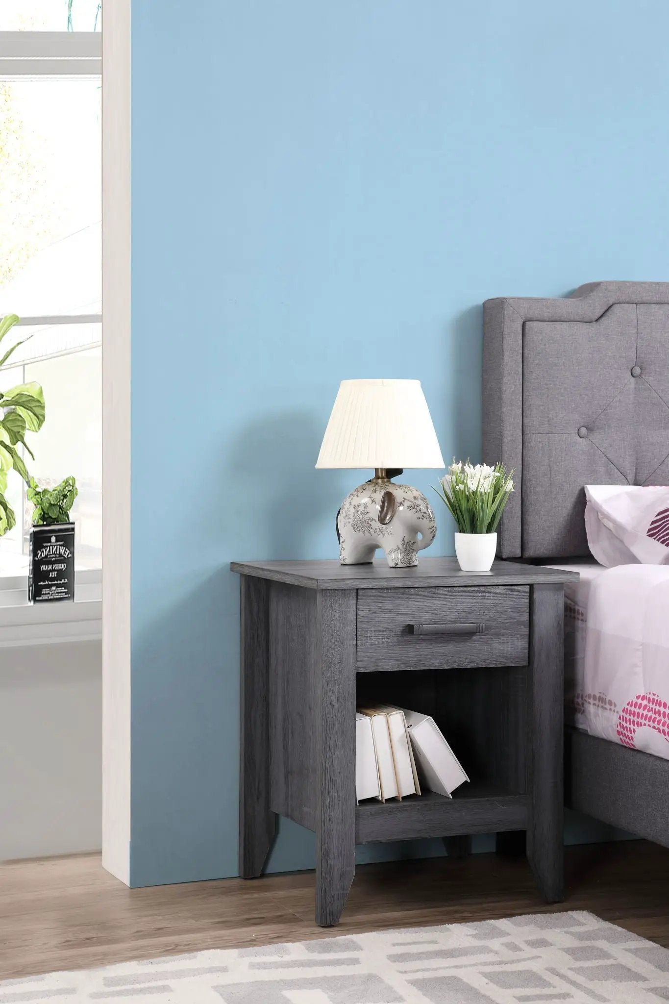 Roller Drawer Glides Nightstand by HouseOfZazla