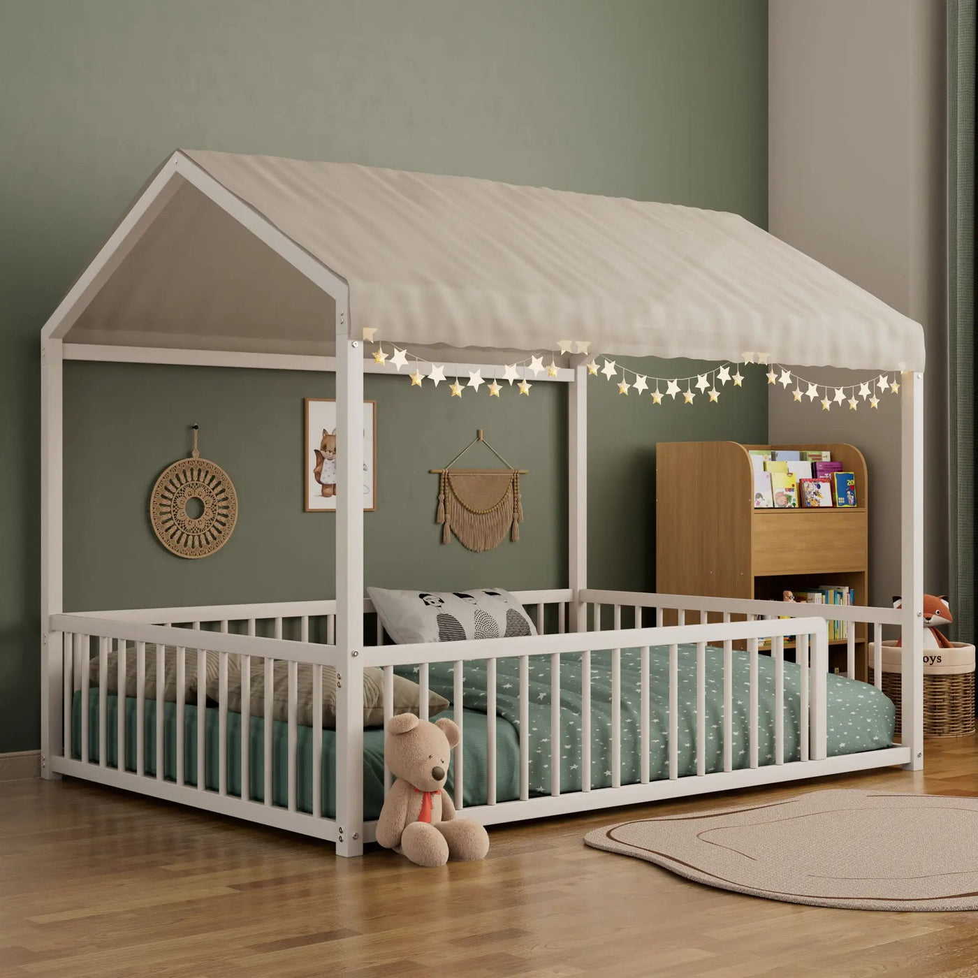 Montessori Floor Bed Frame With House Shape by HouseOfZazla
