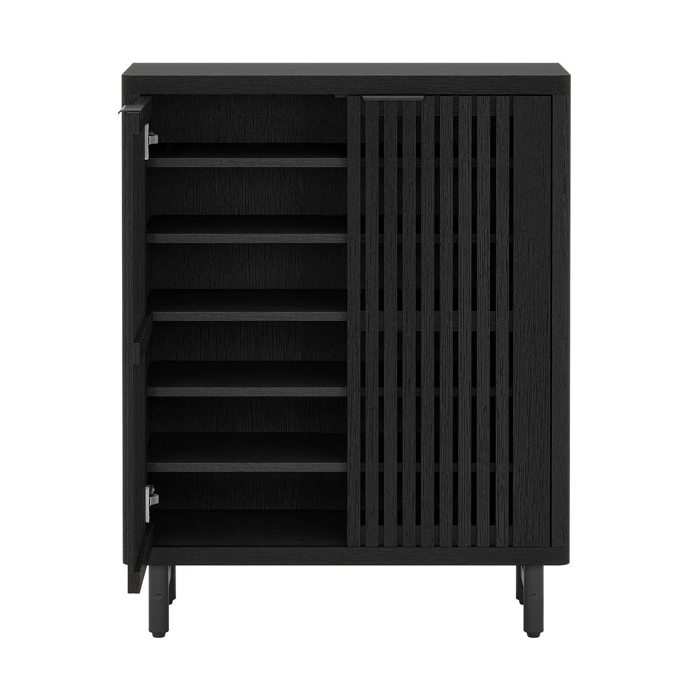 6 Tier Shoe Cabinet With Louvered Doors by HouseOfZazla