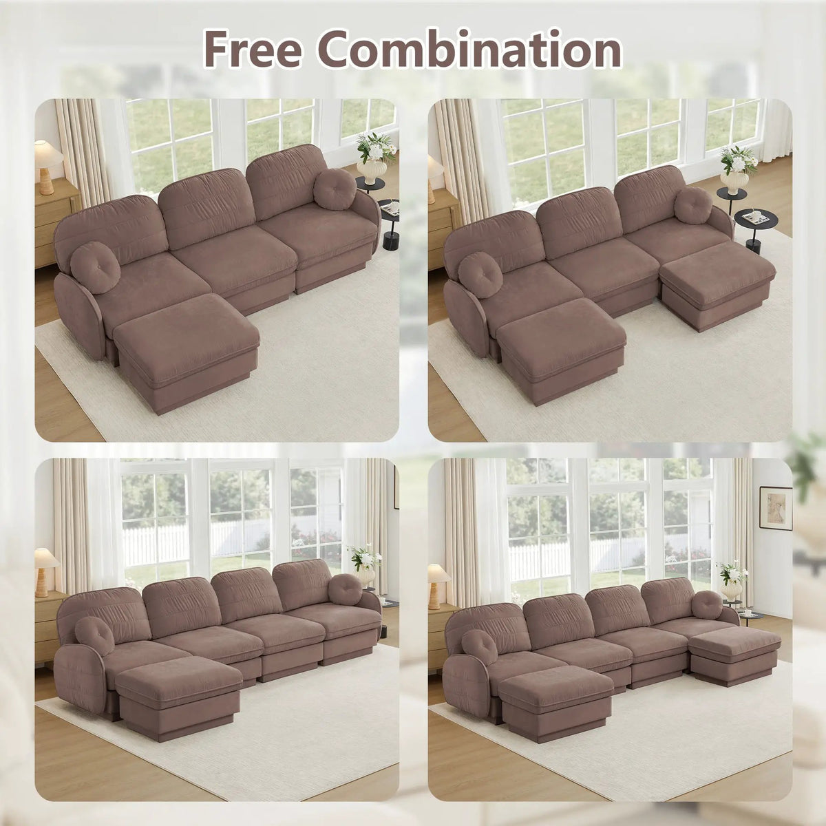 137" Oversize Chenille L-Shaped Sofa by HouseOfZazla