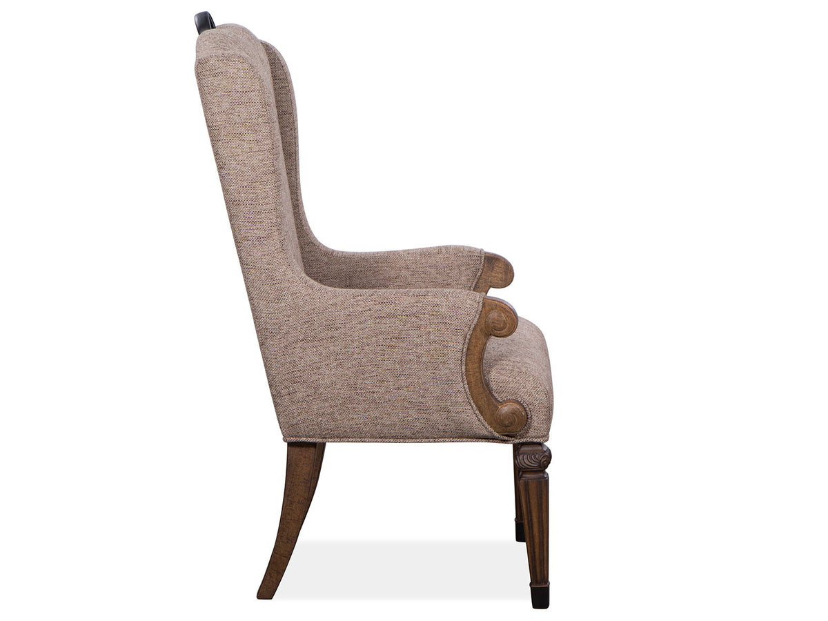 Durango - Wood Upholstered Host Arm Chair (Set of 2) - Willadeene Brown, photo 3 of 7