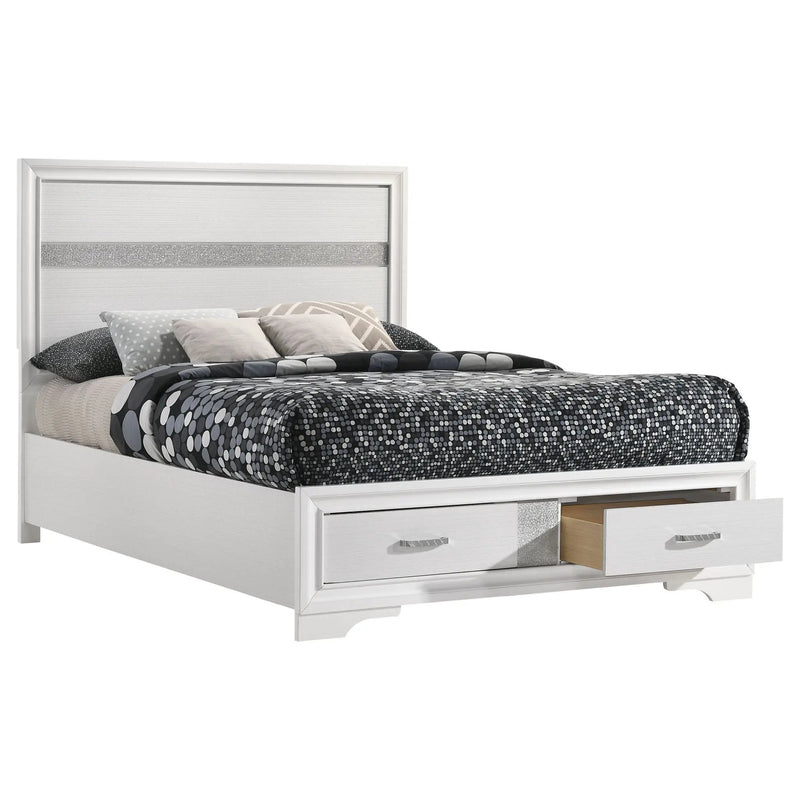 Miranda 51-inch Wood Full Storage Panel Bed White by Unique Piece Furniture