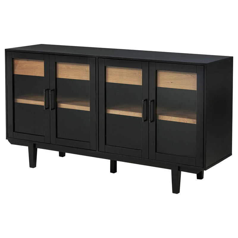 Middleton 4-door Sideboard Server with Dual Drawers Black by Unique Piece Furniture