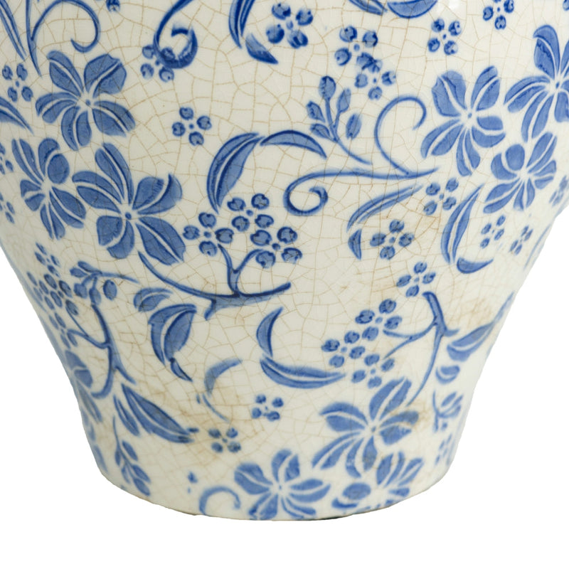 D9.1x11" Round Ceramic Vase with Distressed, photo 5 of 9