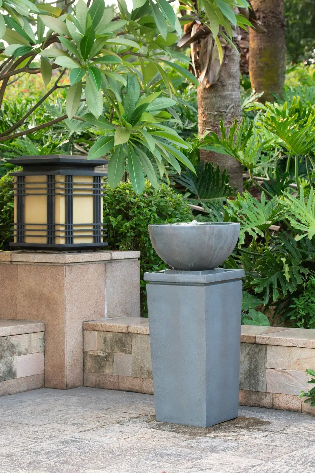 Zen Bowl Water Fountain, Outdoor Bird Feeder / Bath Fountains, Relaxing Water Feature For Garden by HouseOfZazla