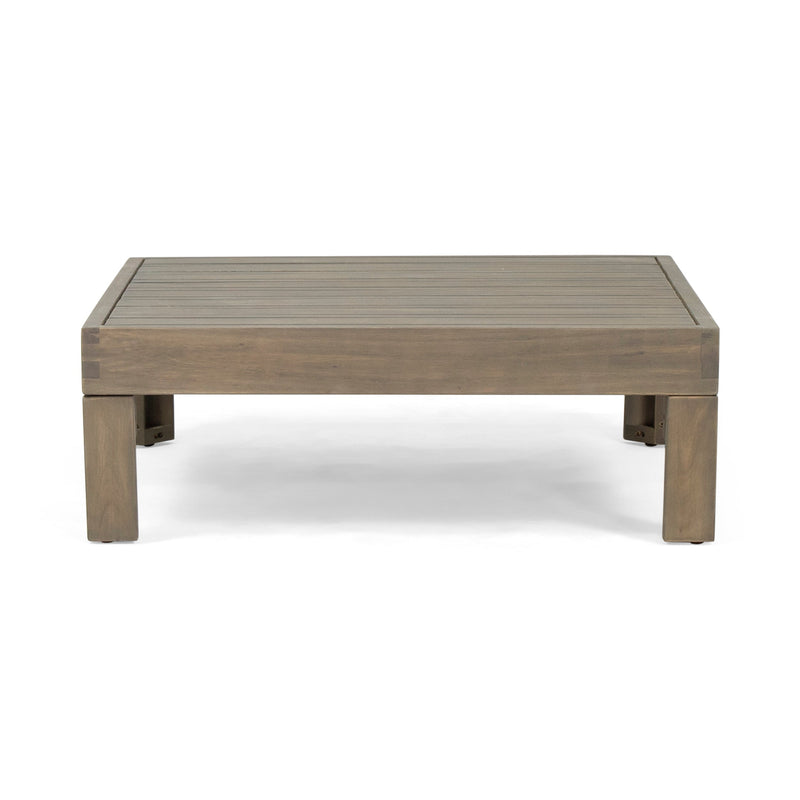 OANA Outdoor Wooden Sectional Set with Cushions, White by HouseOfZazla
