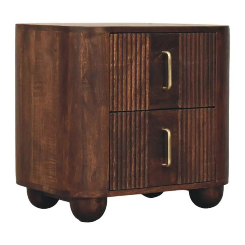 Solid Wood Marlowe Fluted Nightstand by HouseOfZazla
