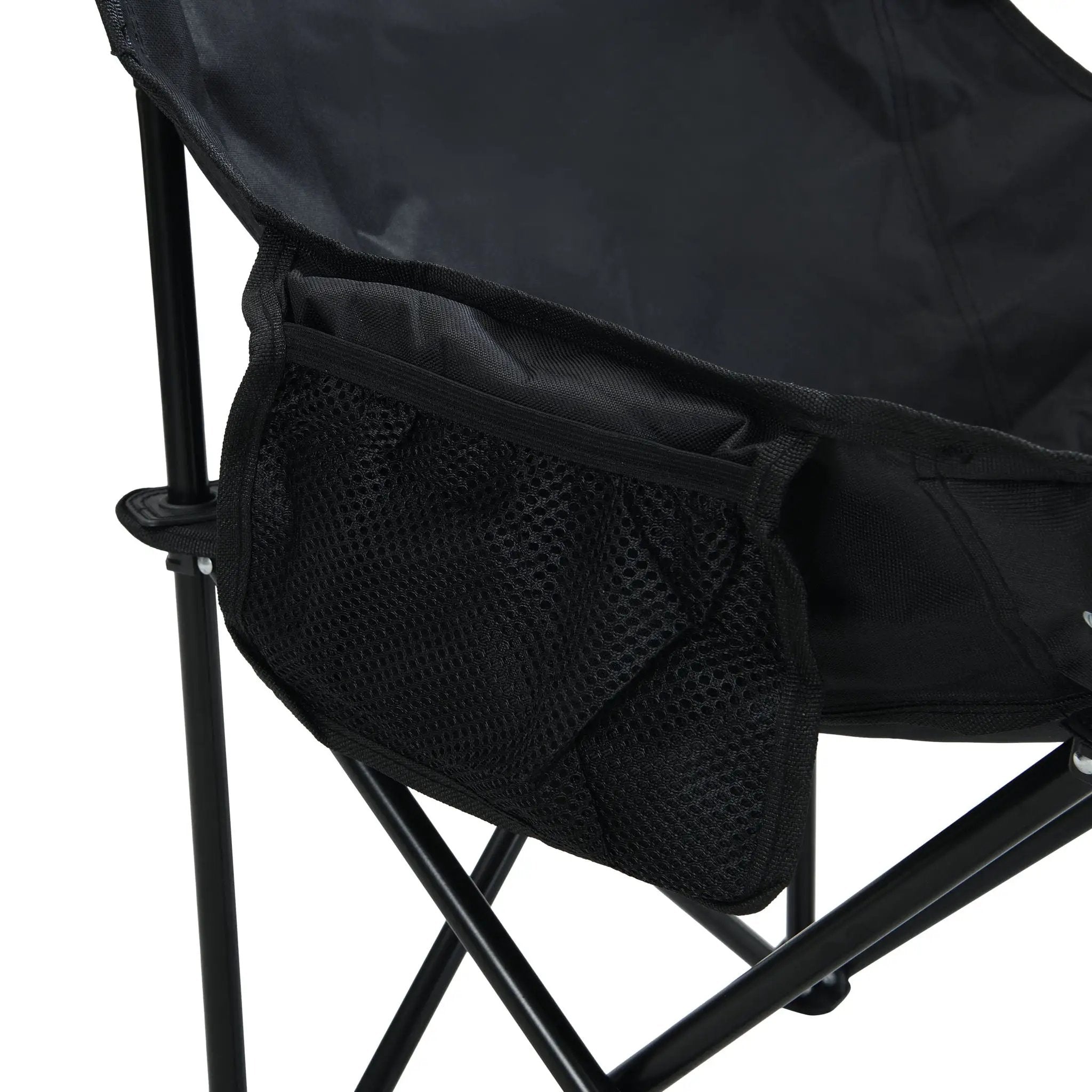 2 Pieces Outdoor Camping Chairs Folding / Portable, Comfortable Seating, Durable Steel Fram by HouseOfZazla