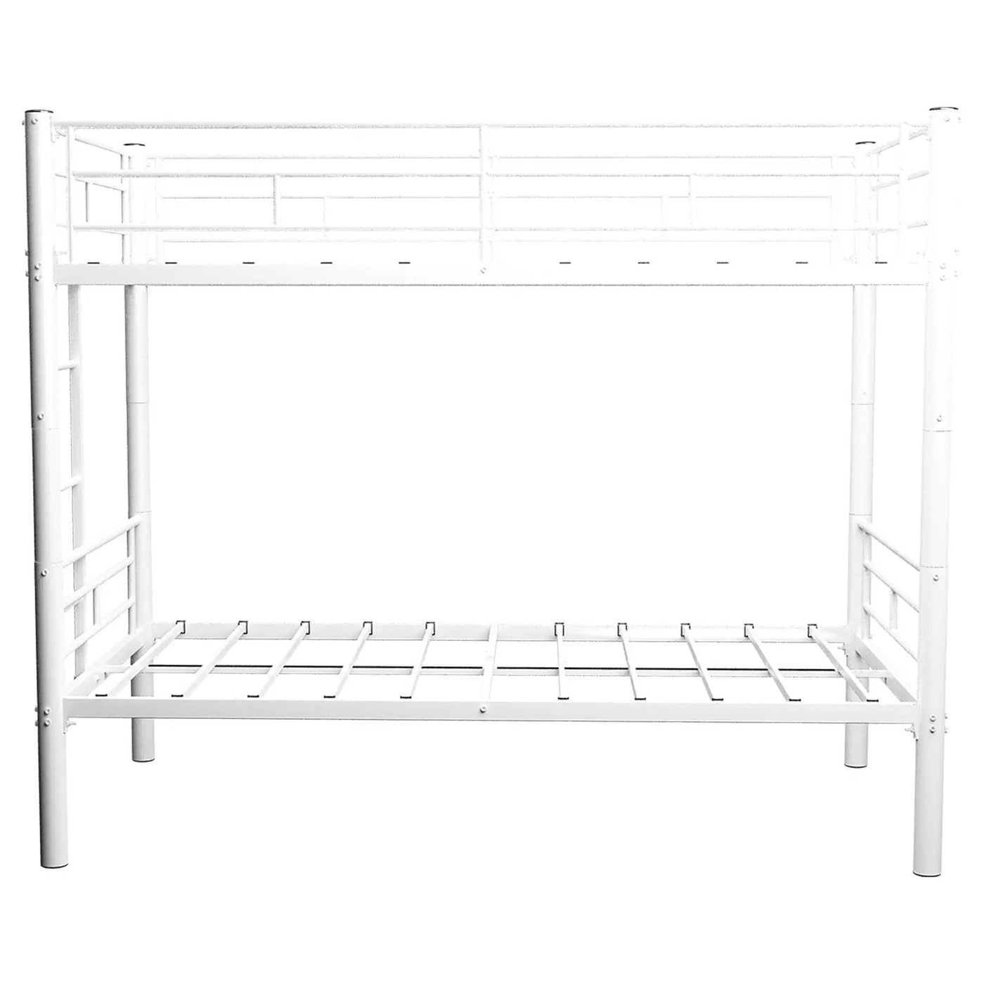 Metal Bunk Bed For Kids, Convertible Bedframe With Ladders & Guardrail by HouseOfZazla