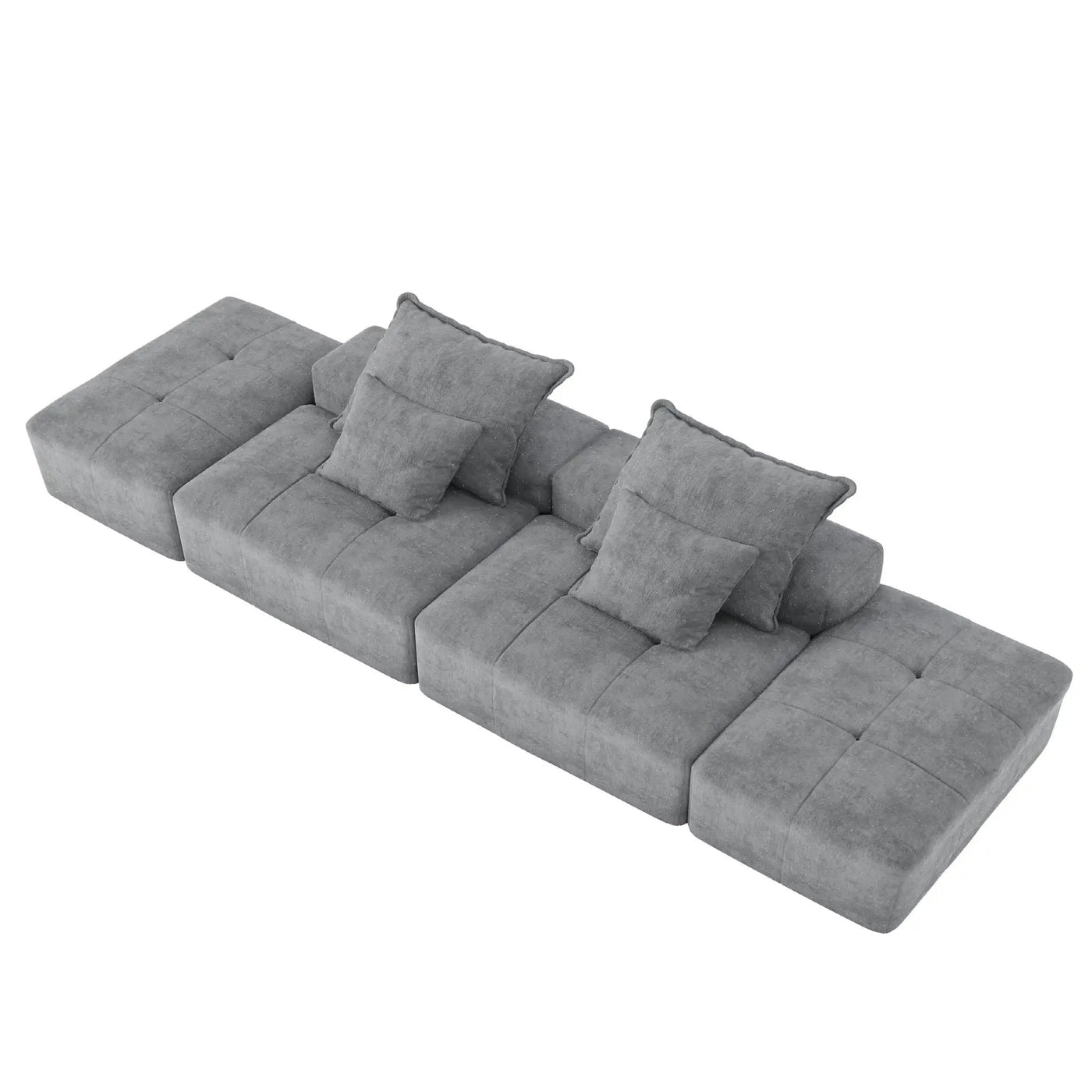 Modern Oversized DIY Combination Modular Sectional Sofa With Pillows by HouseOfZazla