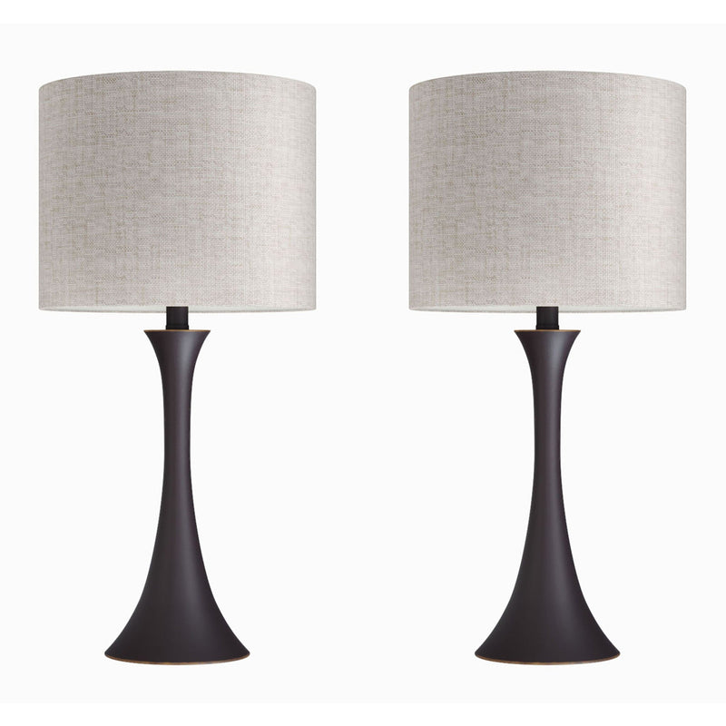 Lenuxe - Contemporary & Modern Design Table Lamp (Set of 2) by HouseOfZazla