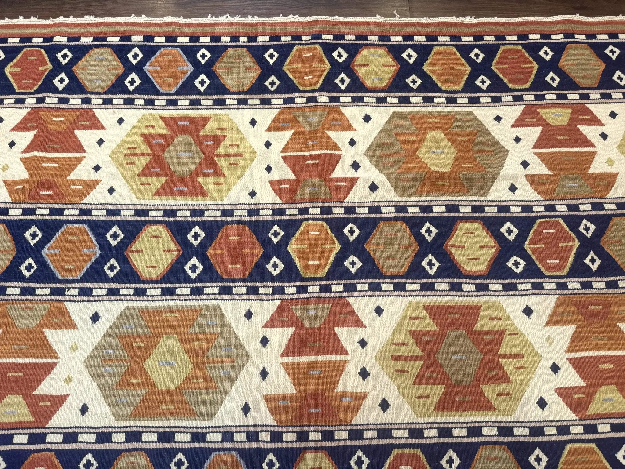 Turkish Kilim Rug 8x11, Handmade, Wool, Nourison Rug by Jewel Rugs