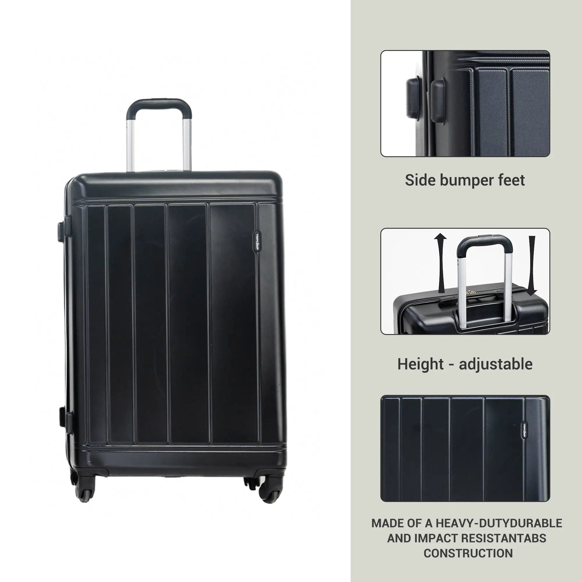 GigaTech 9-Piece Black Luggage Set With TSA Lock by HouseOfZazla