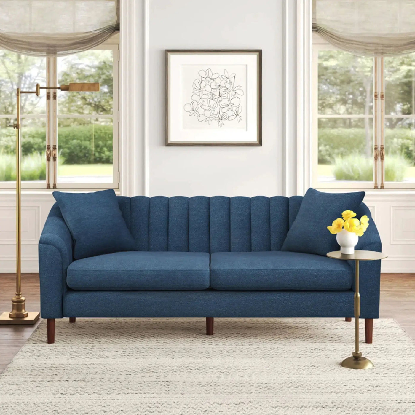 Contemporary 3 Seater Sofa With Accents by HouseOfZazla
