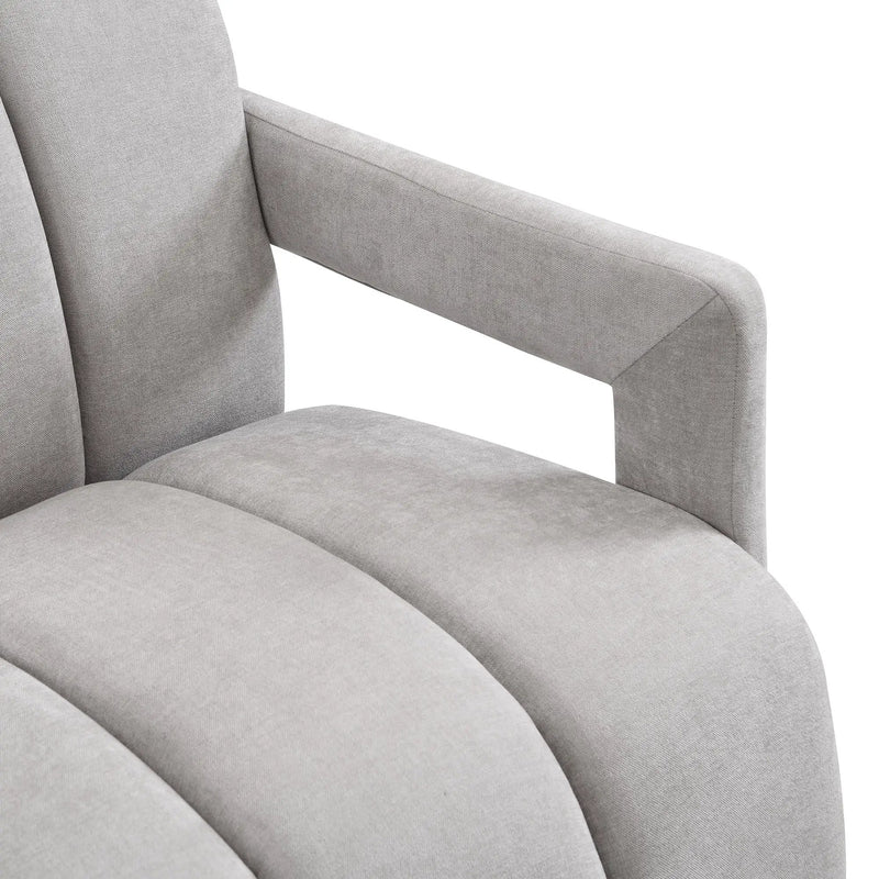 Modern Minimalist Leisure Armchair With L Shaped Armrests by HouseOfZazla