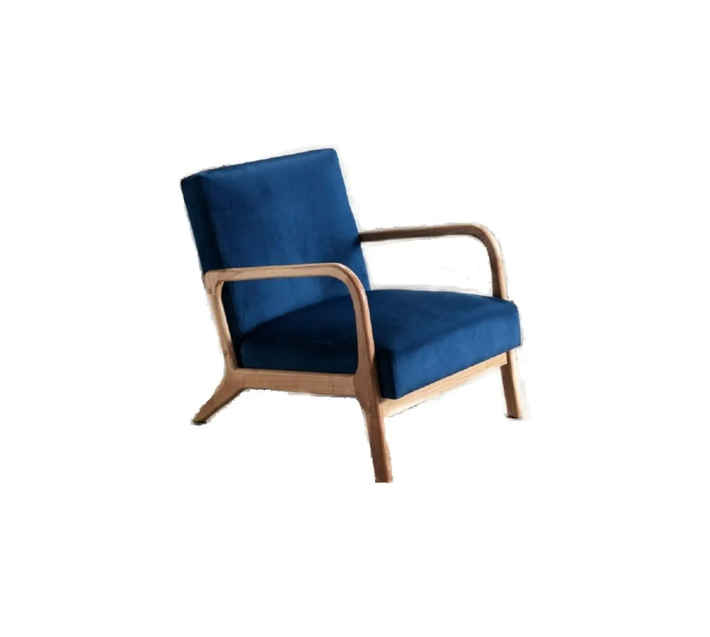 Classic Mid-Century Modern Accent Chairs, Open Framed Armchair With Cushioning by HouseOfZazla