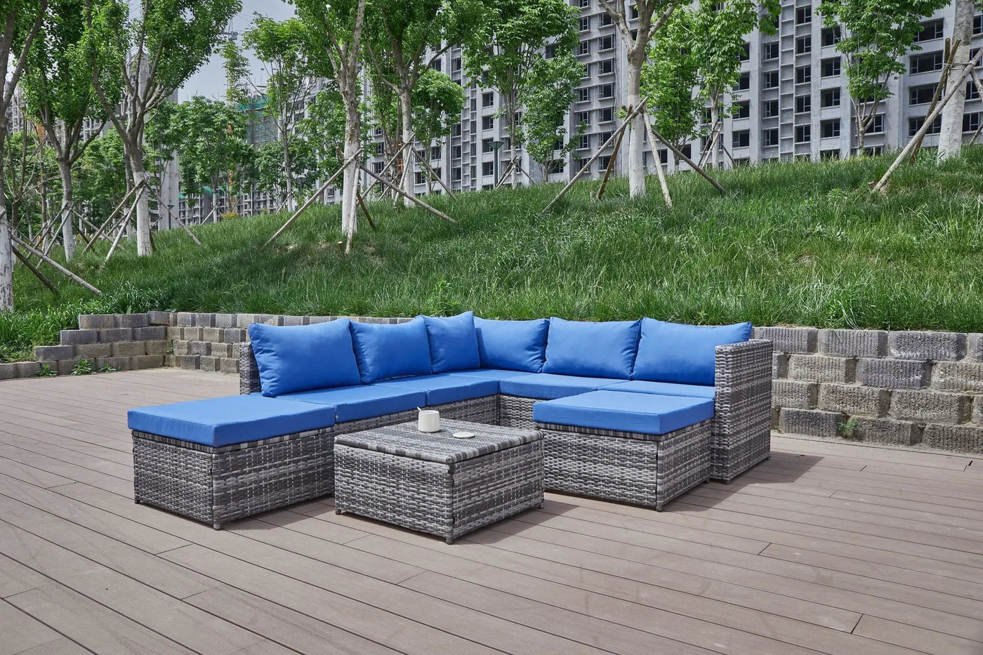 Patio Sofa With Cushions by HouseOfZazla